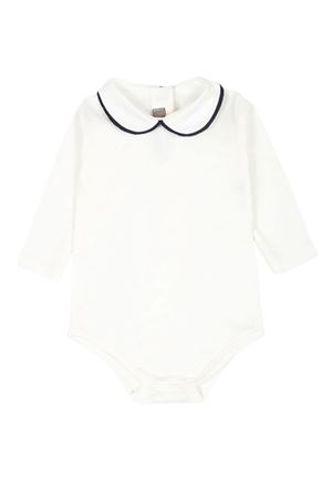 Body in cotone bianco e blu LITTLE BEAR KIDS | 3027LATTEBLU